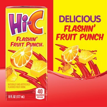 Hi-C Flashin' Fruit Punch Juice Drink 8 pk Boxes, 6 oz
