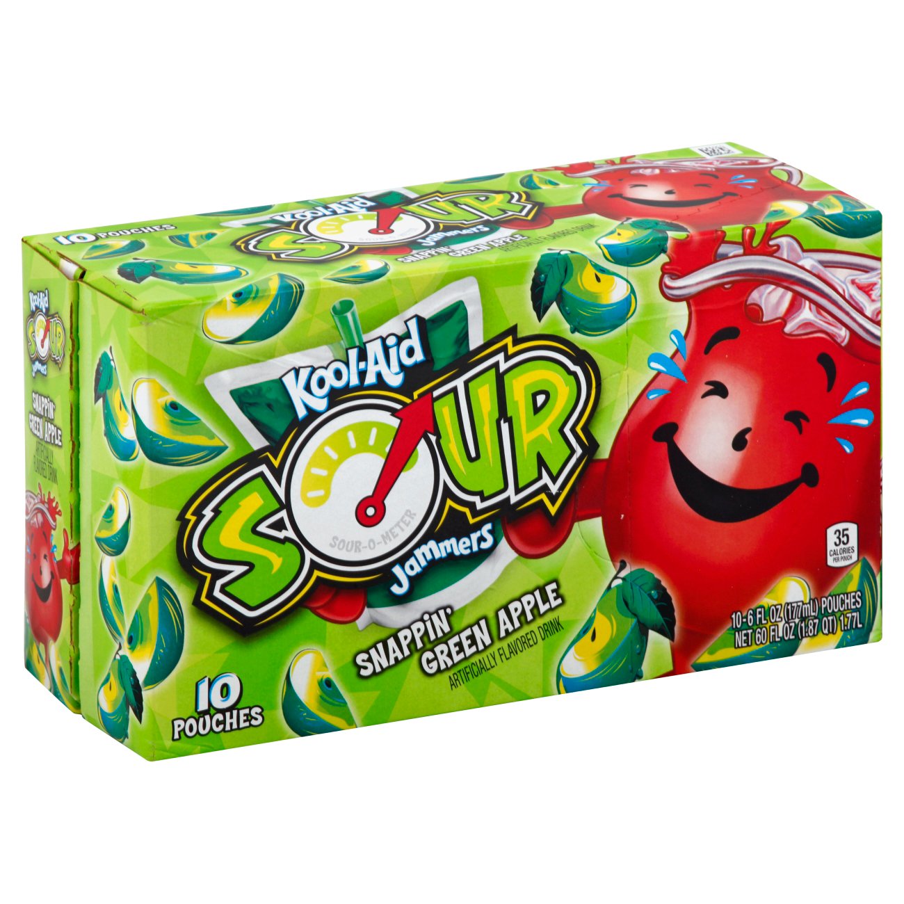 KoolAid Jammers Sour Snappin' Green Apple 6 oz Pouches Shop Juice at