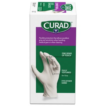 Curad Comfort Wear Latex Exam Gloves