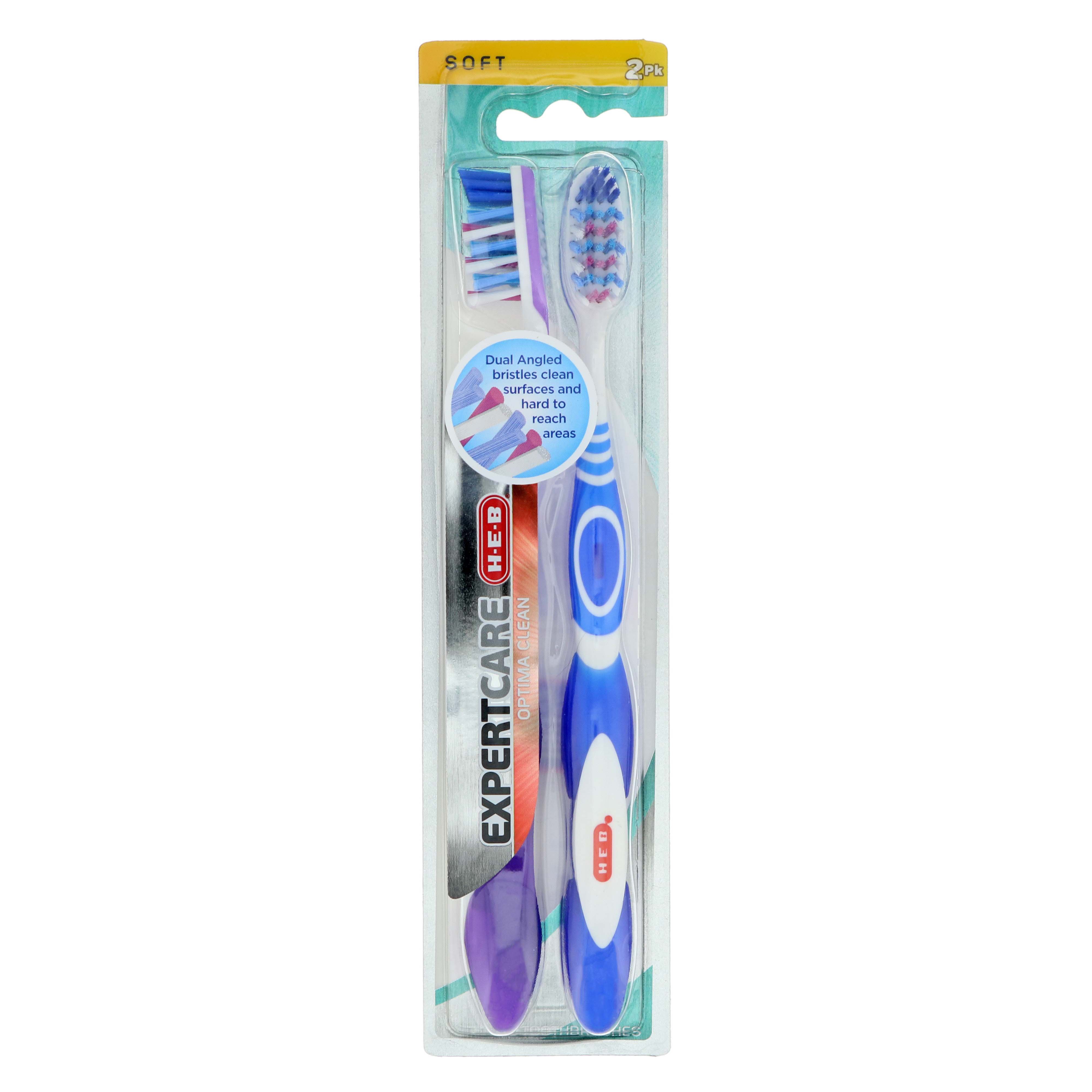 H-E-B Expert Care Optima Clean Toothbrush Soft - Shop Toothbrushes at H-E-B