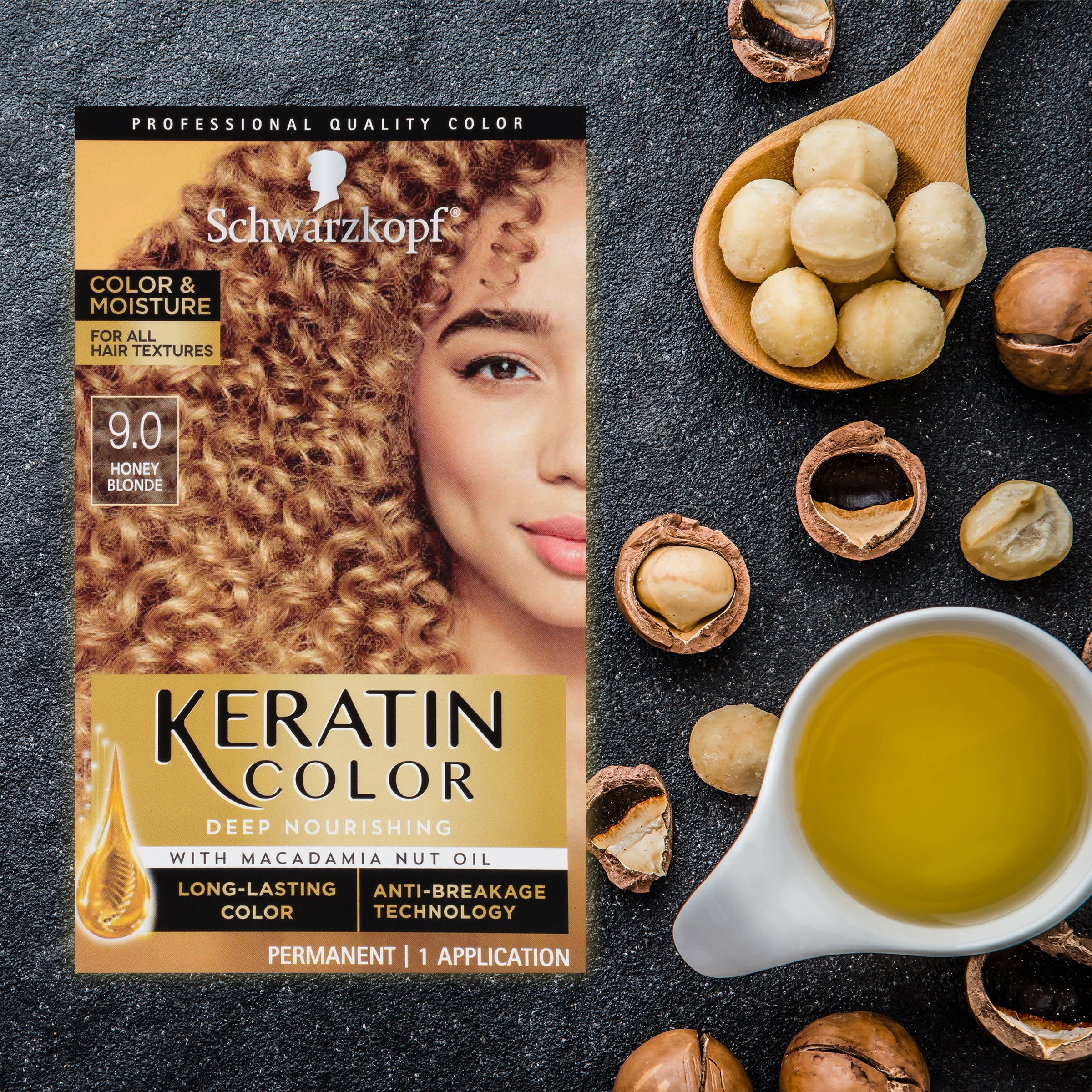 Schwarzkopf Keratin Color & Moisture Haarfarbe, 9.89 Crimson, 2 Stück – Permanente Creme Mit Glanz