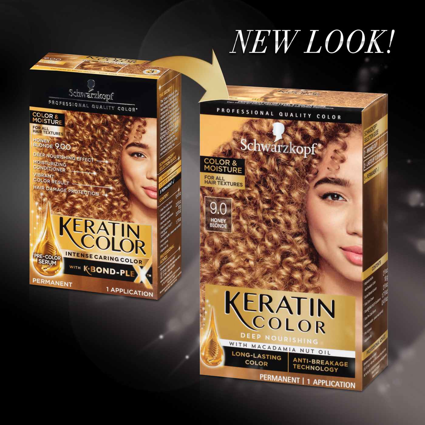 Schwarzkopf Keratin Color, Color & Moisture Permanent Hair Color Cream, 9.00 Honey Blonde; image 4 of 6