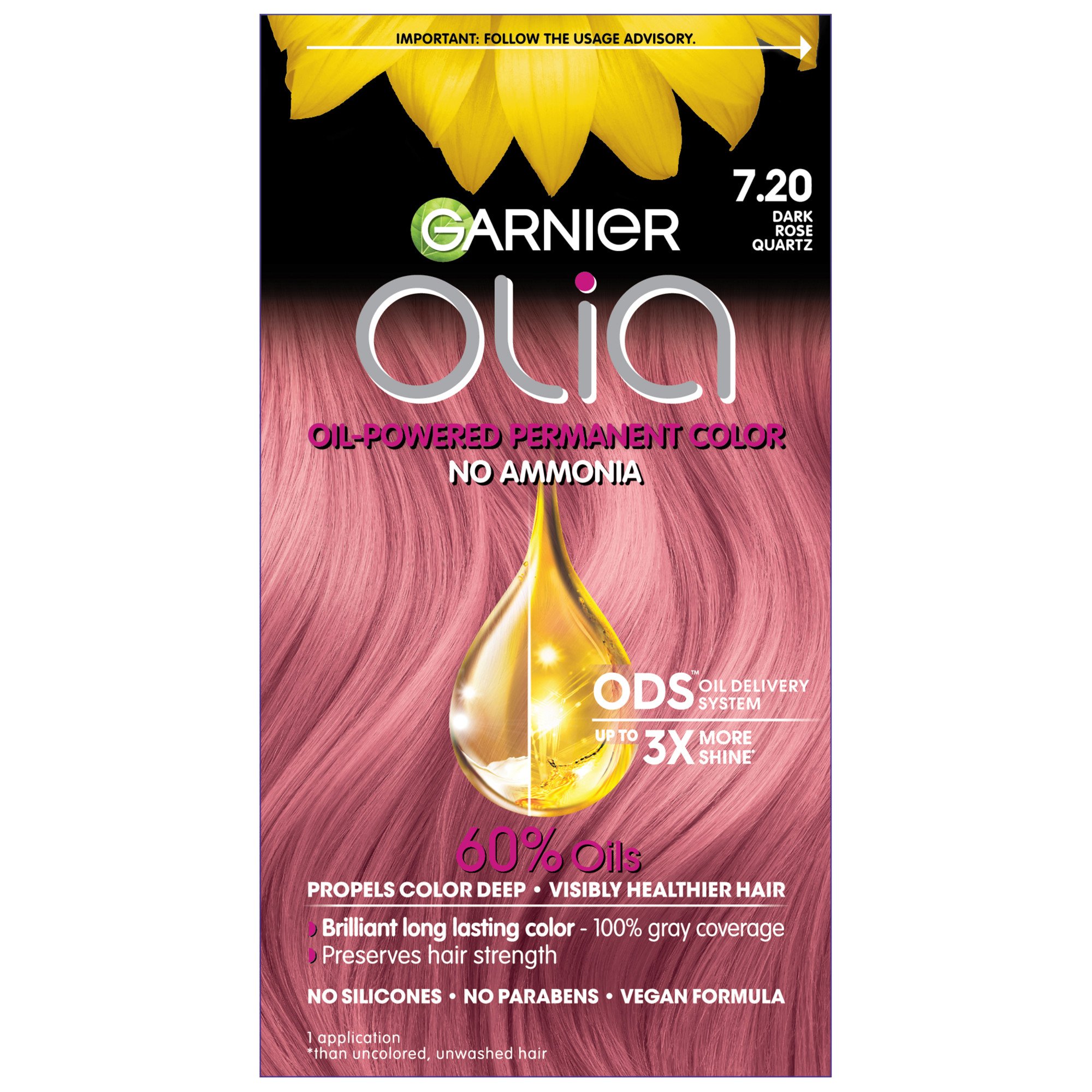 Charmant Bisschop financiën Garnier Olia Hair Color 7.20 Dark Rose Quartz - Shop Hair Care at H-E-B
