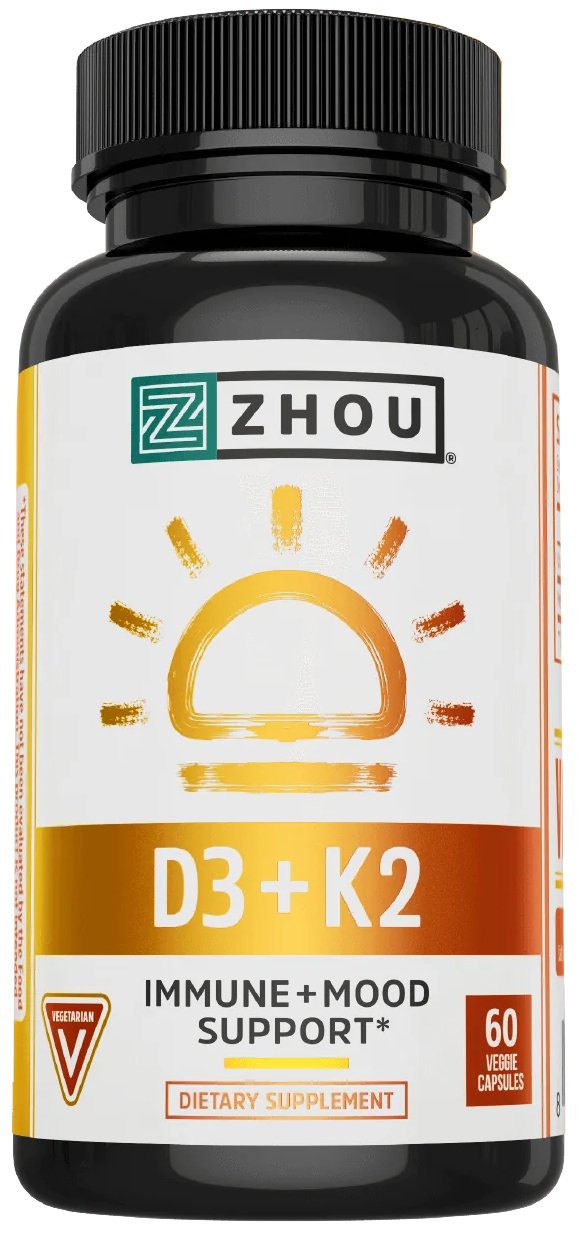 Zhou D3 +  K2 Capsules, 60 ct