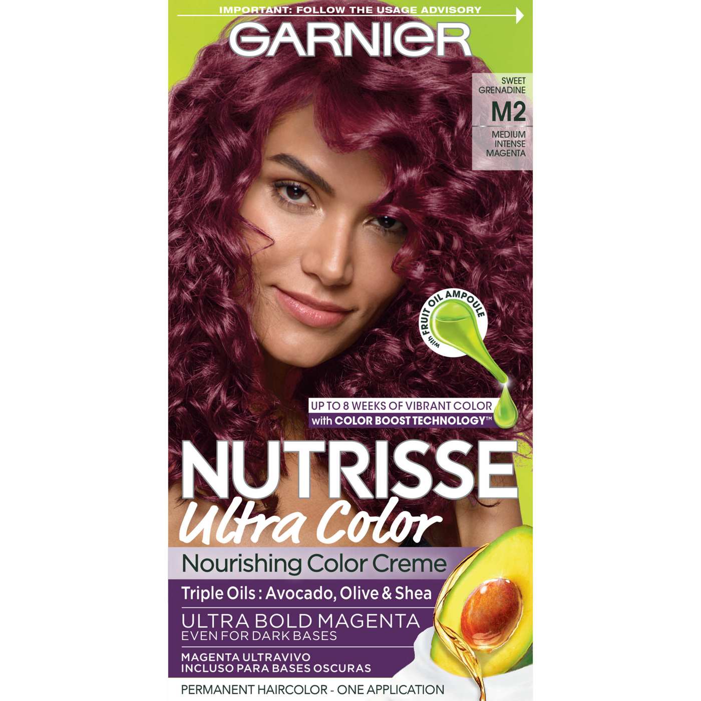 Garnier Nutrisse Ultra Color Nourishing Bold Permanent Hair Color Creme Sweet Grenadine M2; image 1 of 7