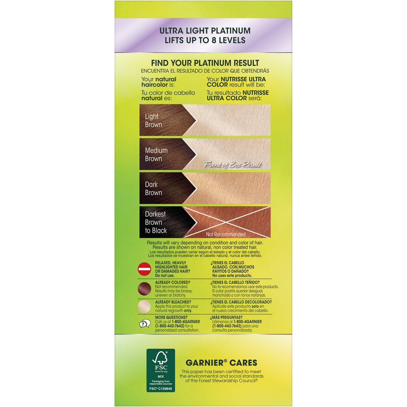 Garnier Nutrisse Ultra Color Maximum Lightening Bleach with Fortifying Anti-Brass Conditioner Mascarpone Creme PL2; image 3 of 9