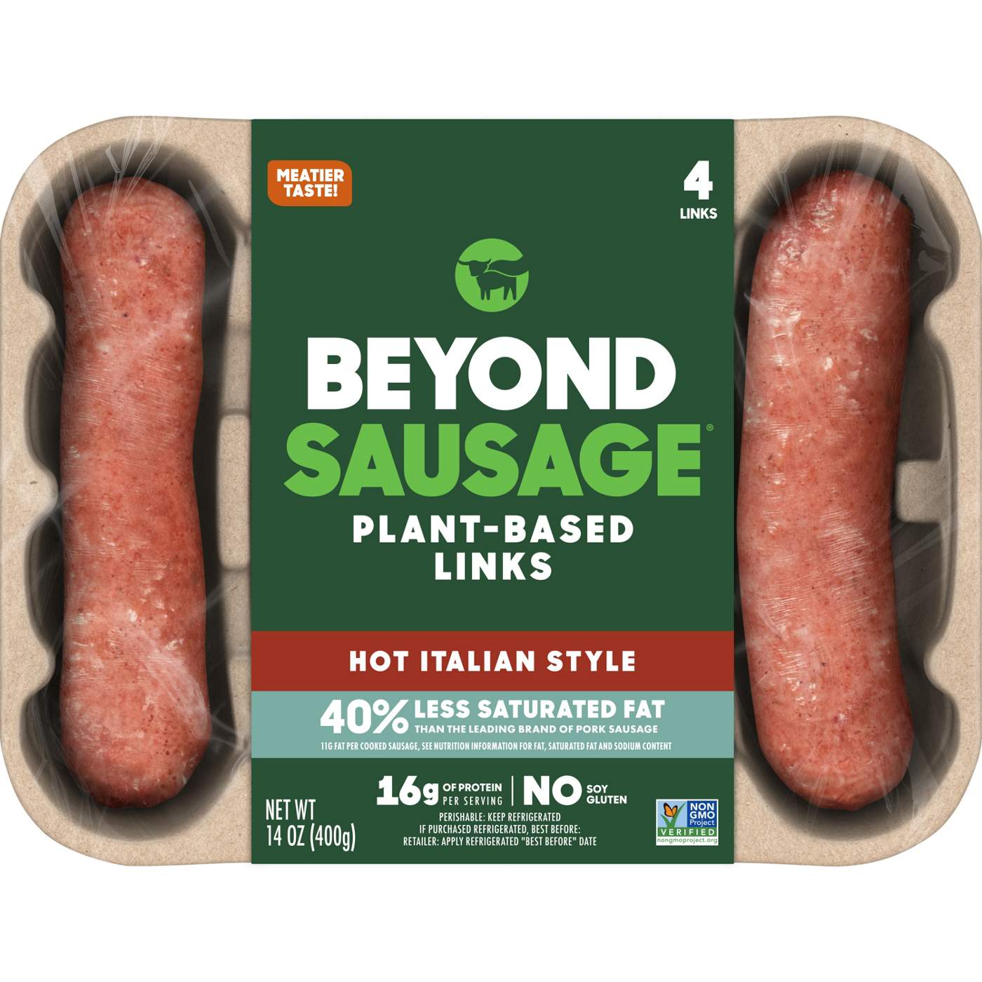 Beyond Meat Beyond Sausage Frozen Plant-Based Sausage Links - Hot Italian Style; image 1 of 4