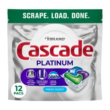 Cascade Platinum Dishwasher Pods, Fresh Scent