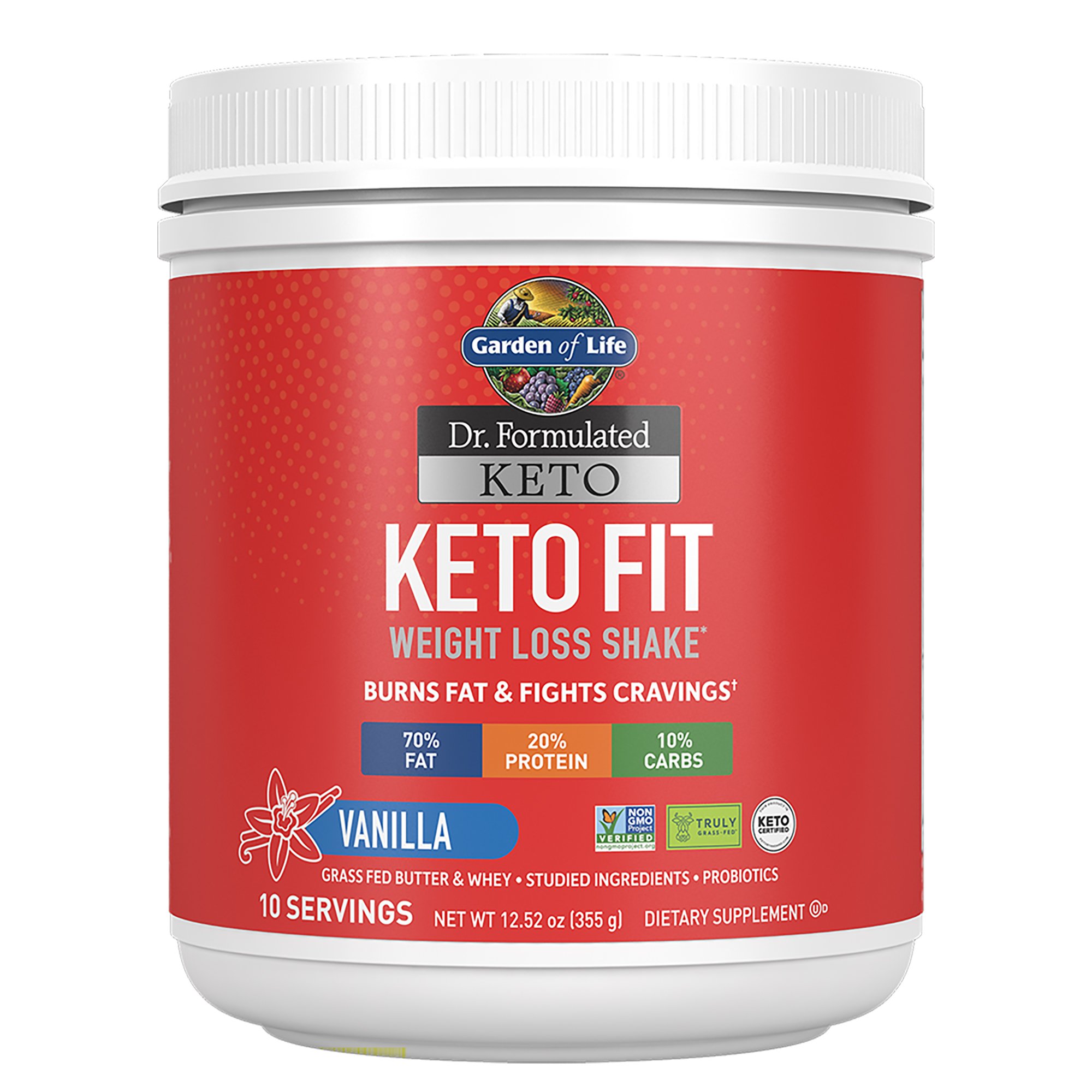 Garden of Life Dr. Formulated Keto Fit Vanilla Weight Loss Shake Powder