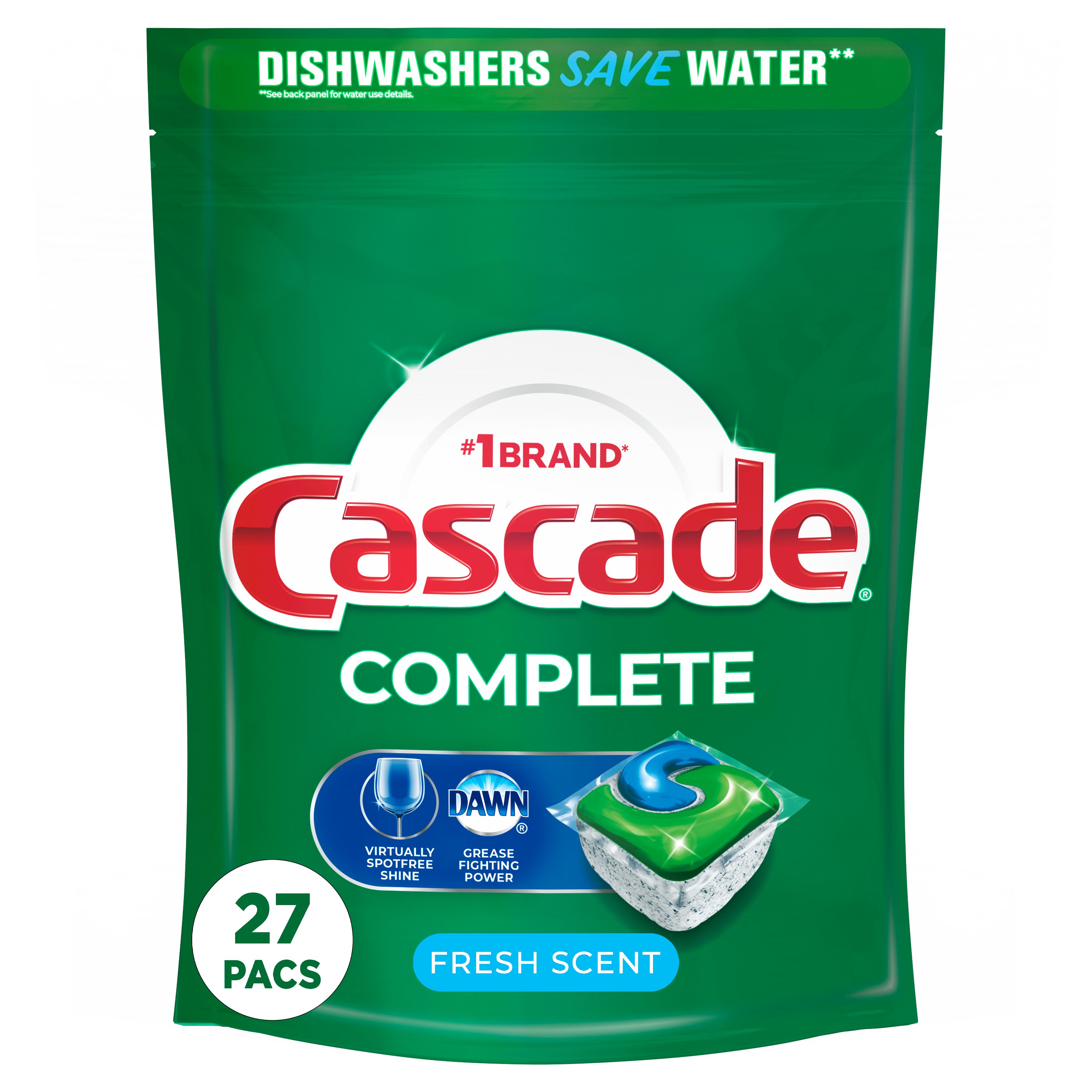 Cascade Complete Fresh Scent Dishwasher Detergent ActionPacs Shop
