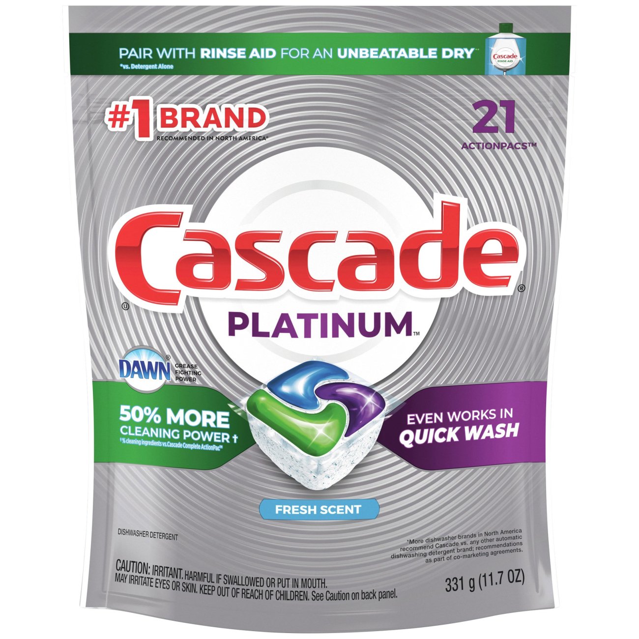 Cascade Platinum Fresh Scent Dishwasher Detergent ActionPacs - Shop ...