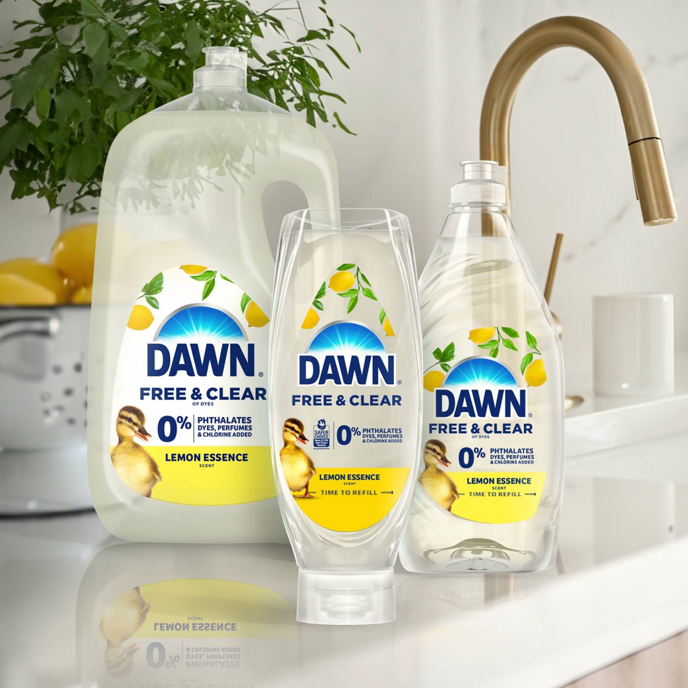 Dawn Free & Clear Lemon Essence Dish Soap; image 7 of 9