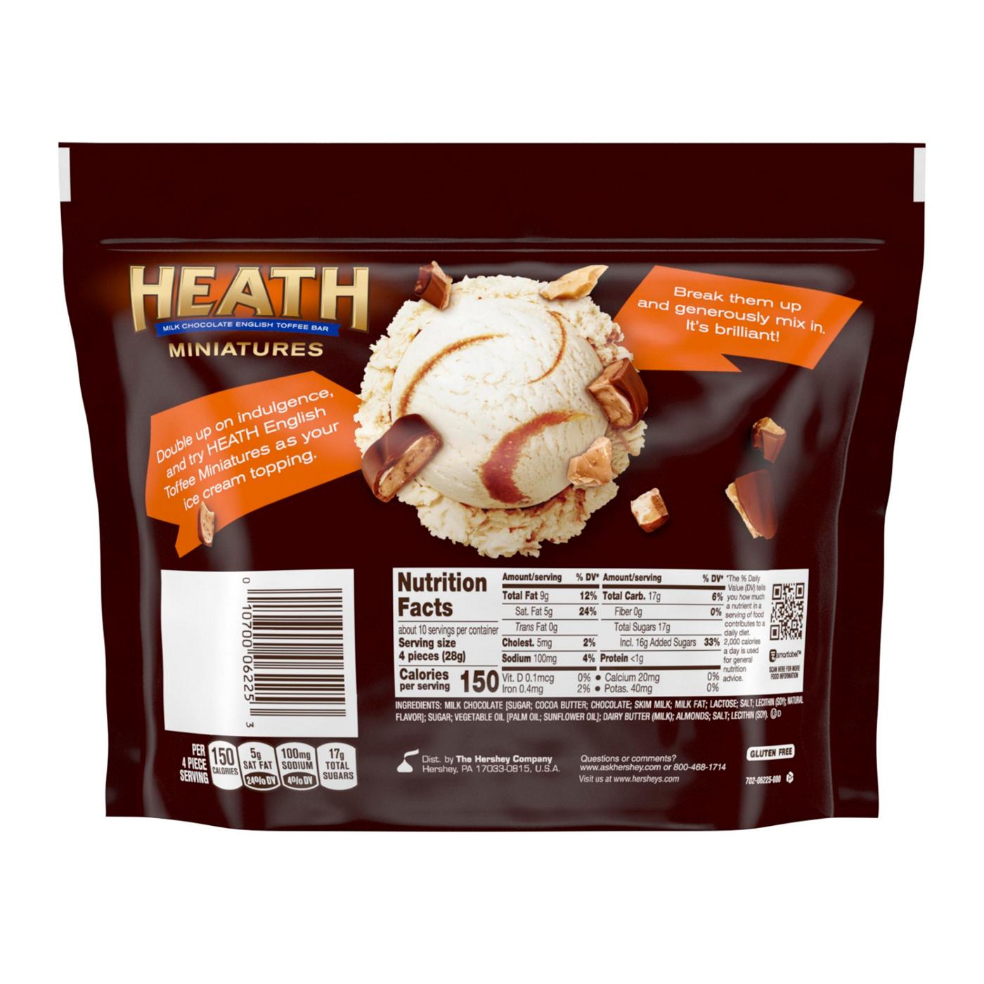 Heath Miniatures Milk Chocolate English Toffee Candy Bar Share Pack; image 2 of 2