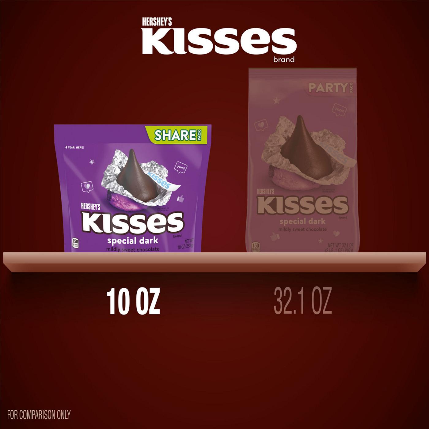 Hershey's Kisses Special Dark Mildly Sweet Chocolate Candy - Share Pack; image 5 of 6