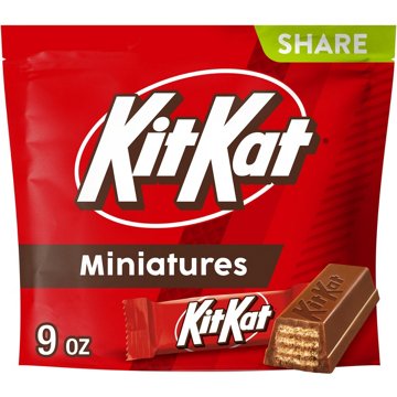 Kit Kat Miniatures Milk Chocolate Wafer Candy Bars Individually Wrapped Share Bag