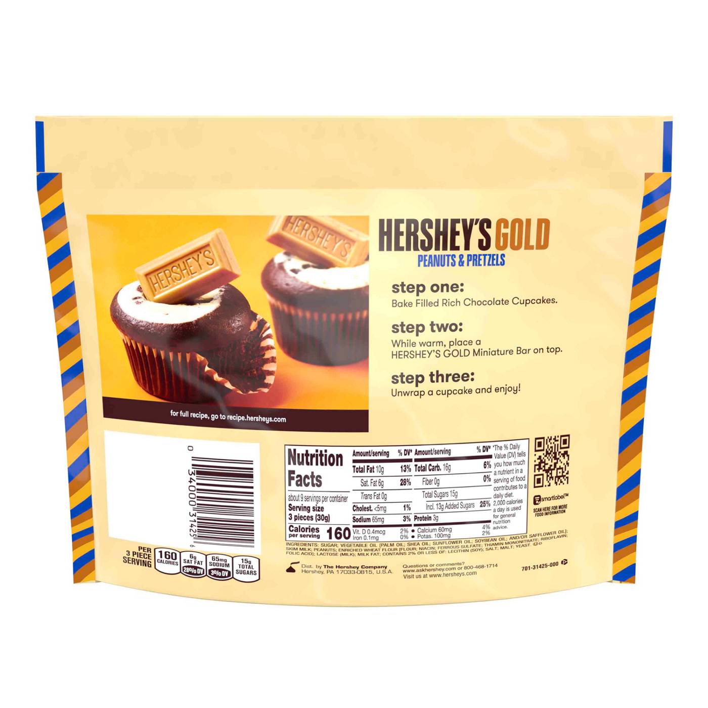 Hershey's Gold Pretzel And Peanuts Candy; image 2 of 2