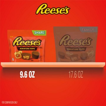 Reese's Miniature Milk Chocolate Peanut Butter Cups - Share Pack, 9.6 oz