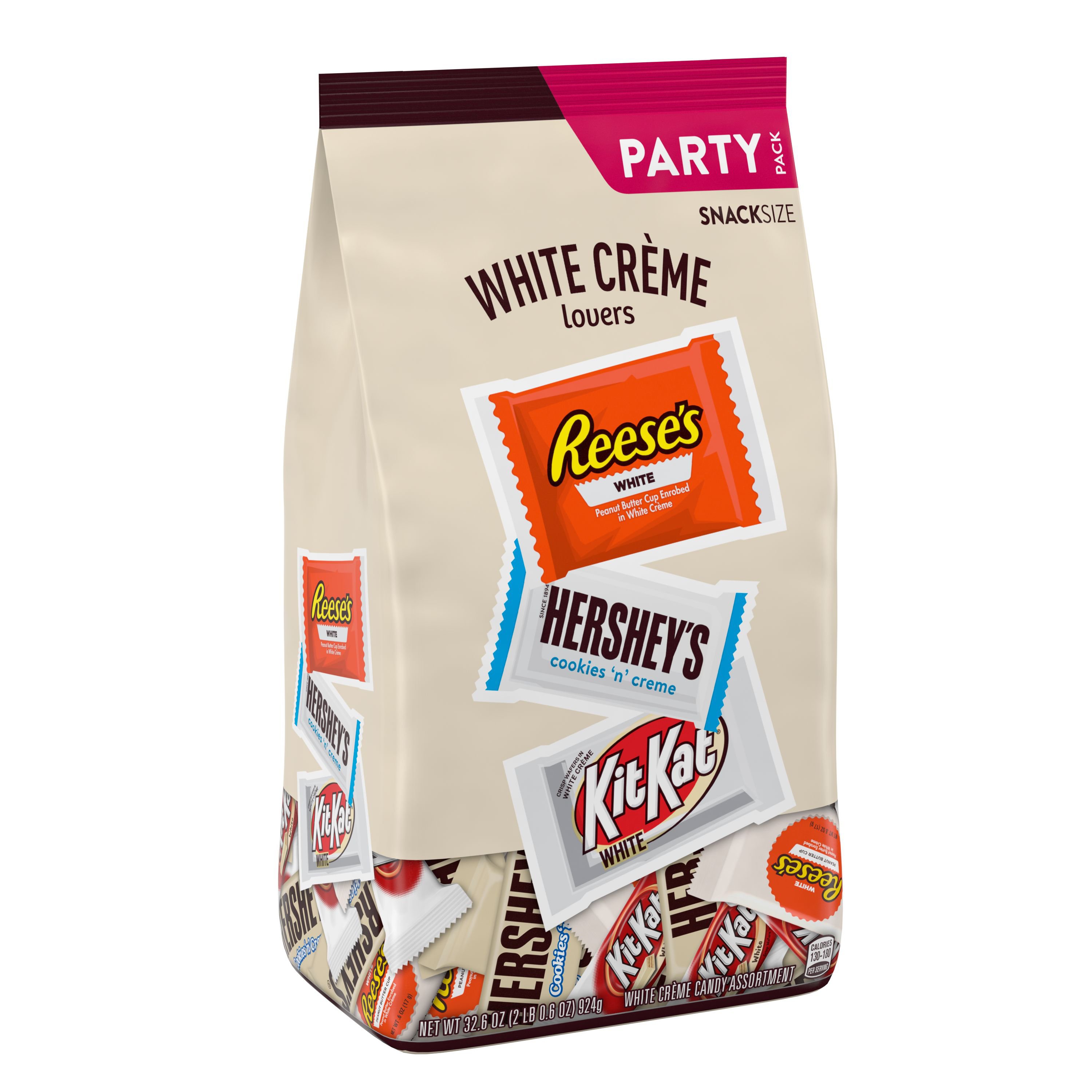 Hershey&amp;#39;s White Creme Lovers Assorted Snack Size Bars, Party Pack ...