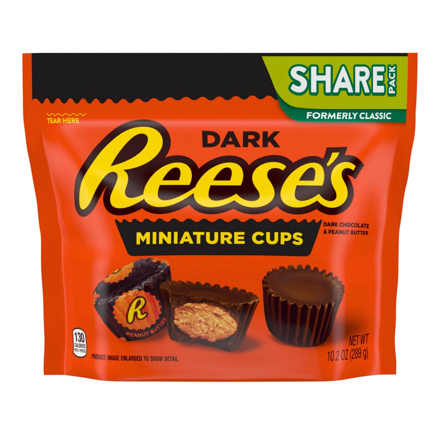 Reese's Miniatures Dark Chocolate Peanut Butter Cups Share Pack; image 1 of 2