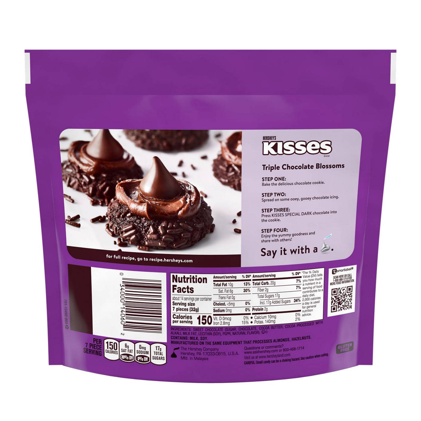 Hershey's Kisses Dark Chocolate Candy, Family Pack; image 2 of 7