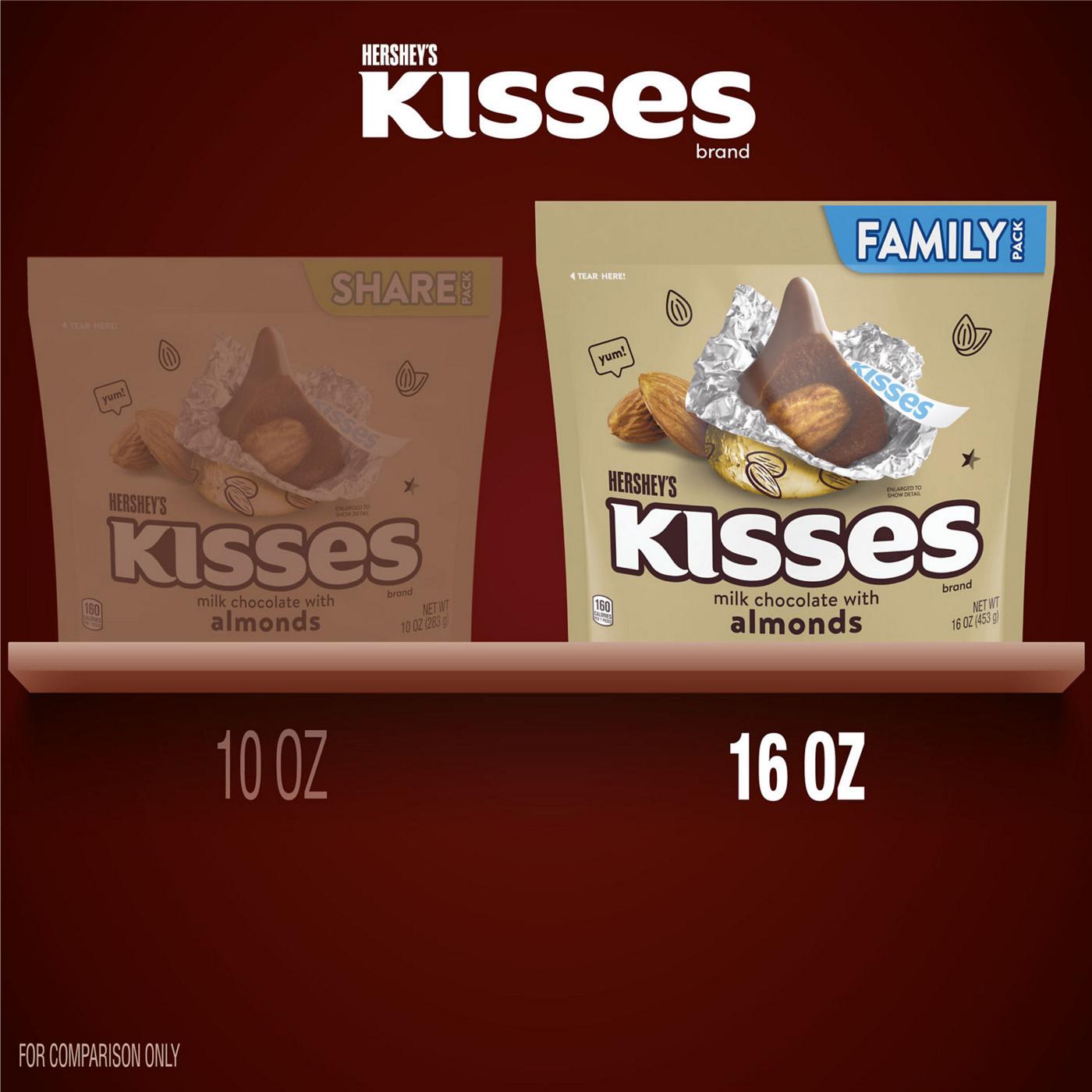 Hershey's Kisses Milk Chocolate Candy with Almonds Family Pack ; image 4 of 6
