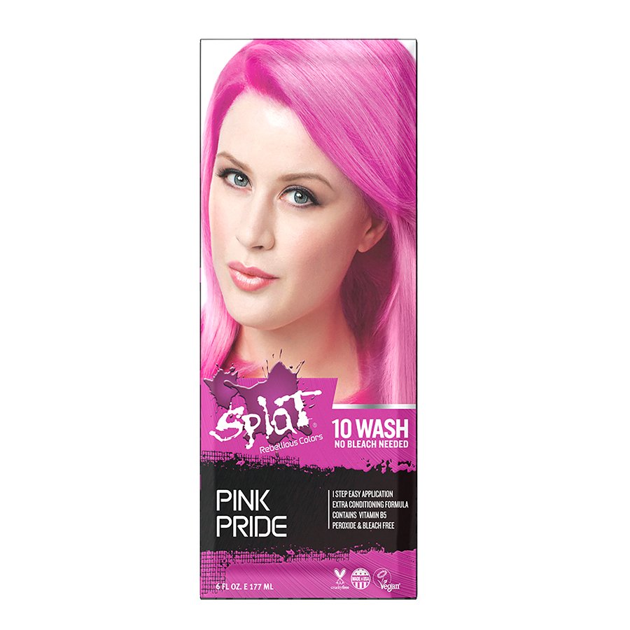 Splat 10 Wash Temporary Hair Color Pink Pride - Shop Hair ...