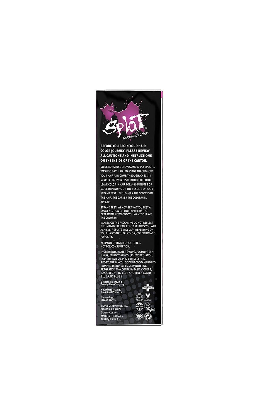 Splat 10 Wash Temporary Hair Color Pink Pride; image 4 of 5