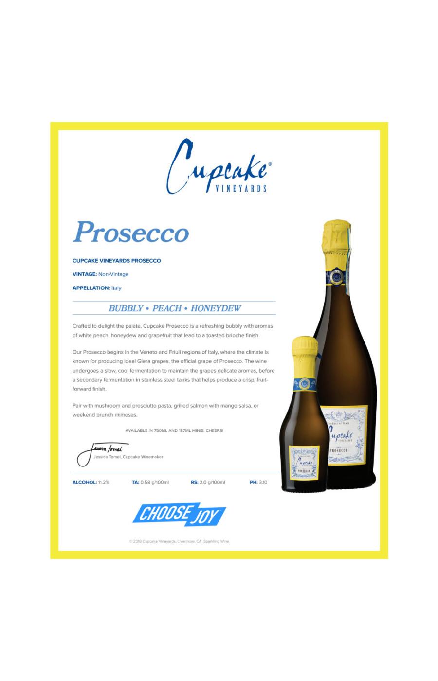 Cupcake Vineyards Glera/Prosecco Sparkling White Wine Italy; image 3 of 4