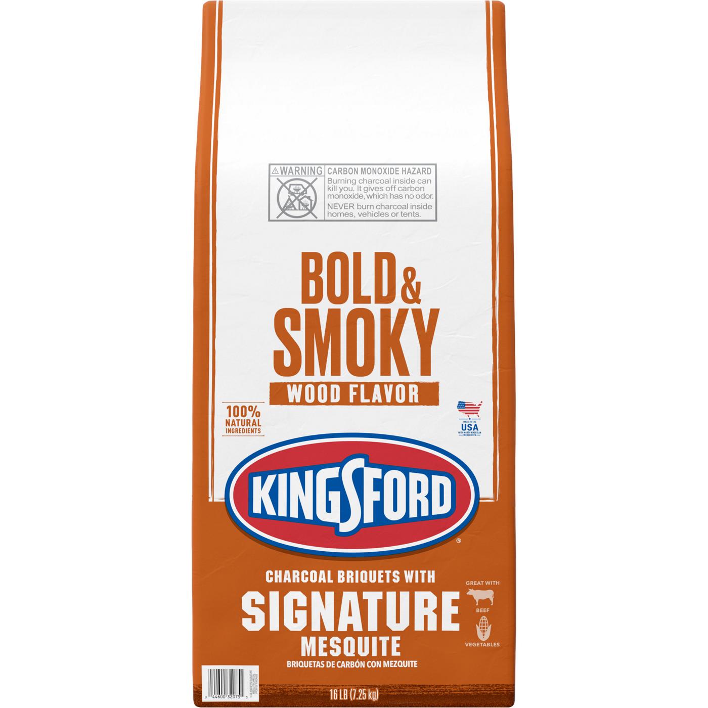 Kingsford Charcoal Briquettes with Signature Mesquite, BBQ Charcoal for Grilling; image 1 of 11