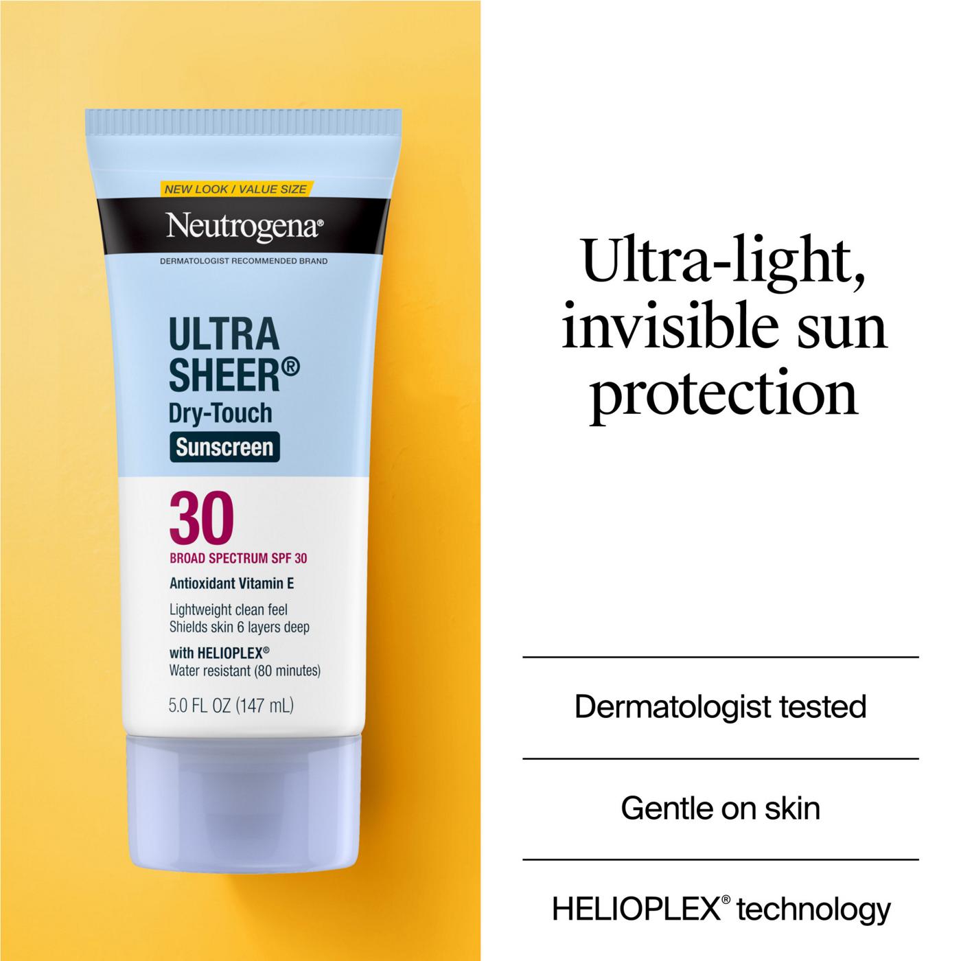 Neutrogena Ultra Sheer Dry-Touch Sunscreen Lotion - SPF 30; image 6 of 8
