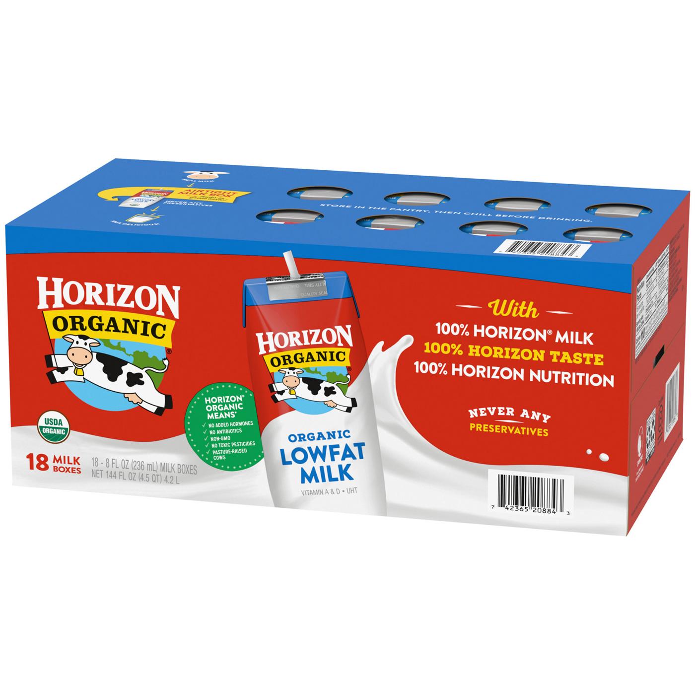 Horizon Organic 1% Lowfat Shelf-Stable Milk 8 oz Cartons; image 2 of 8