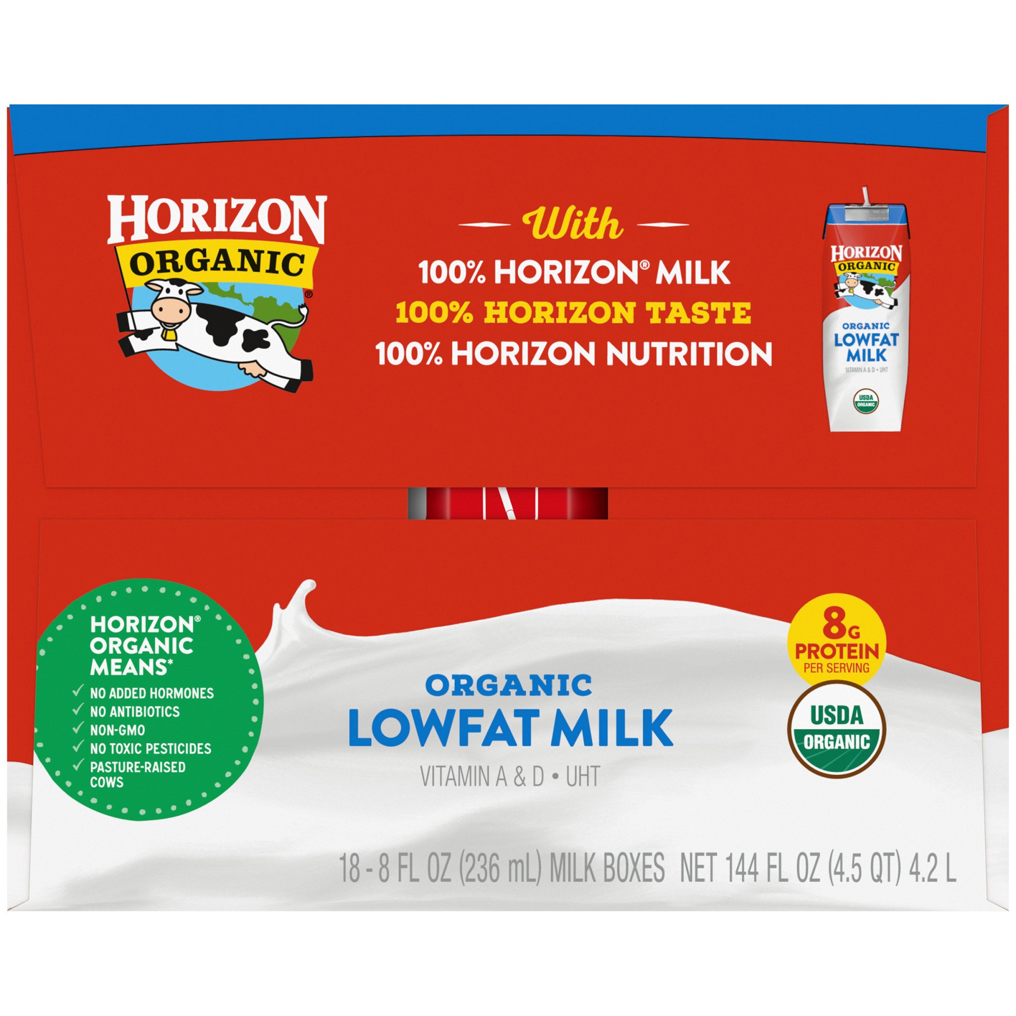 Horizon Organic 1% Lowfat Shelf-Stable Milk 8 Oz Cartons - Shop Milk At ...