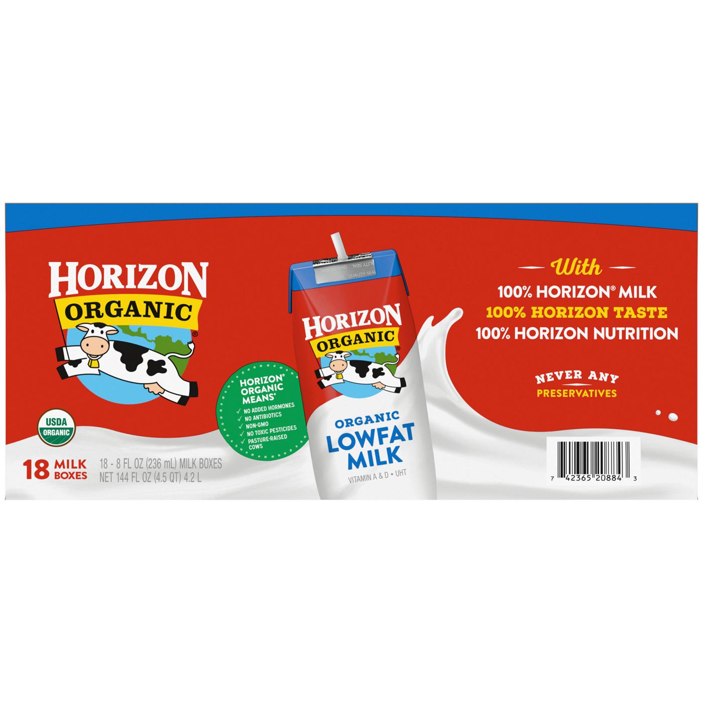 Horizon Organic 1% Lowfat Shelf-Stable Milk 8 oz Cartons; image 5 of 8