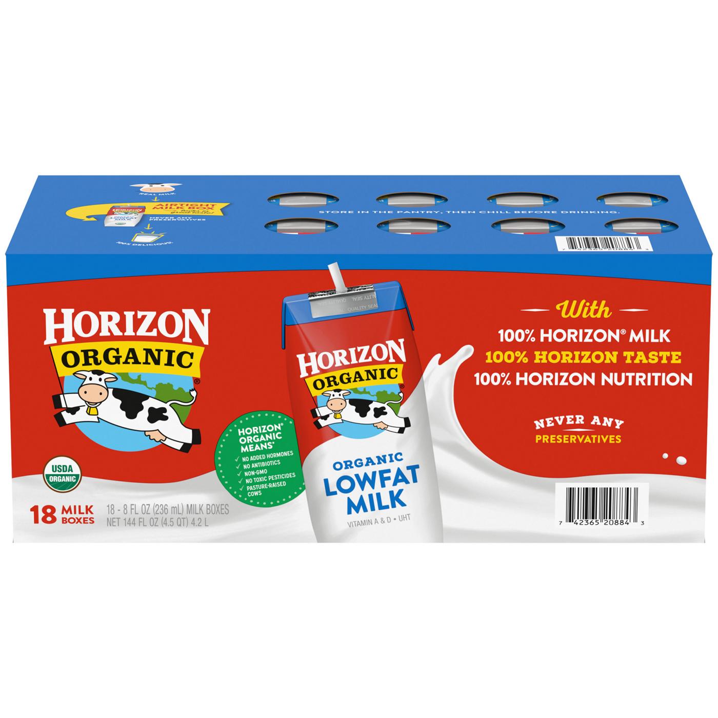 Horizon Organic 1% Lowfat Shelf-Stable Milk 8 oz Cartons; image 8 of 8