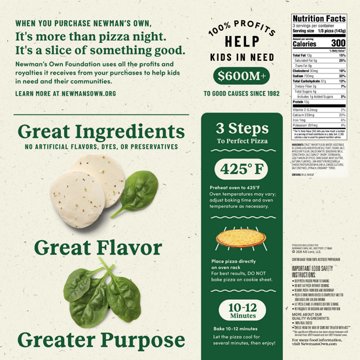 Newman's Own White Thin & Crispy Crust Frozen Pizza
