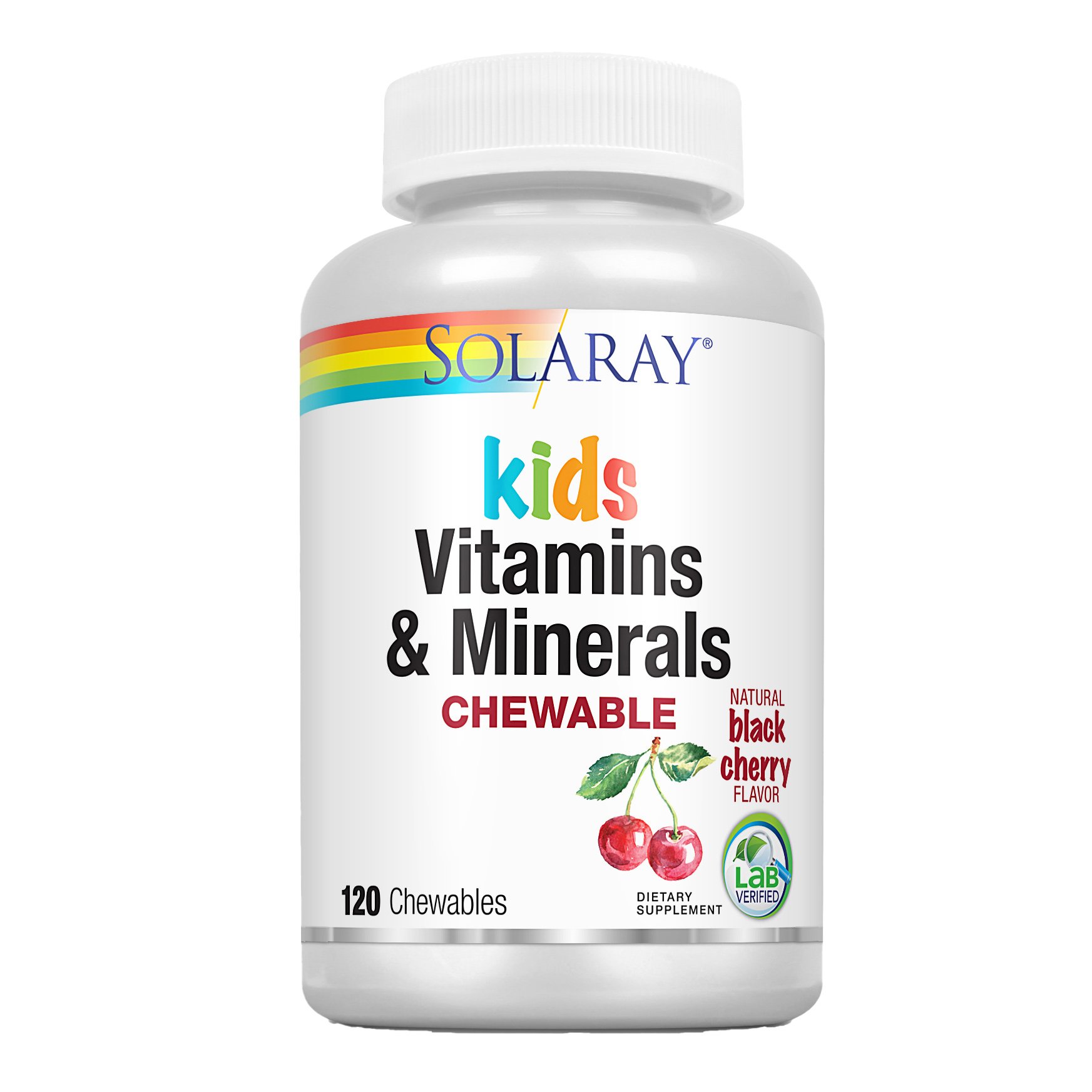 Solaray Kids' Chewable Vitamins & Minerals - Black Cherry, 120 ct