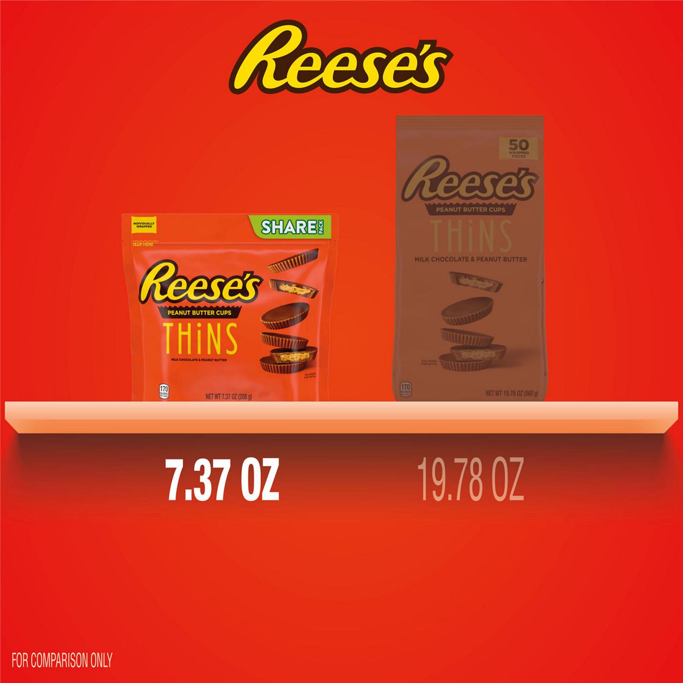 Reese's Thins Milk Chocolate Peanut Butter Cups Candy - Share Pack; image 2 of 7