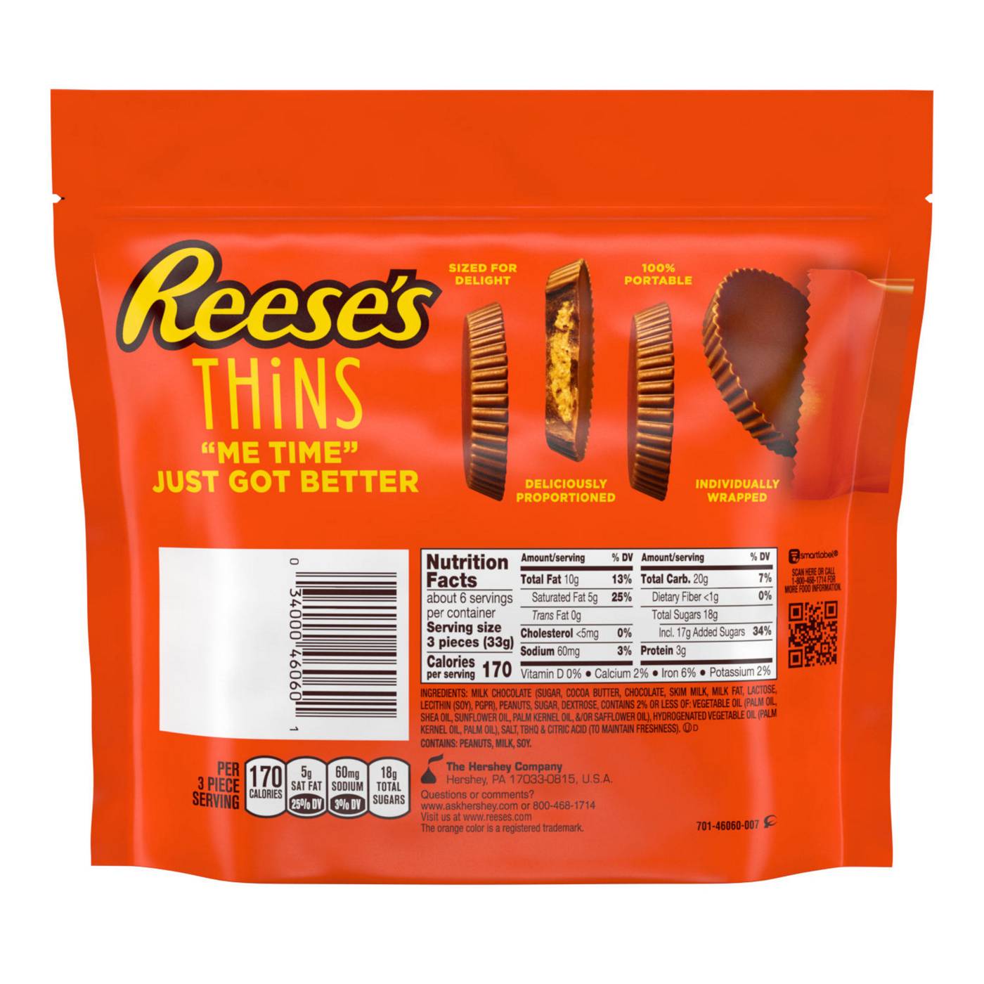 Reese's Thins Milk Chocolate Peanut Butter Cups Candy - Share Pack; image 6 of 7