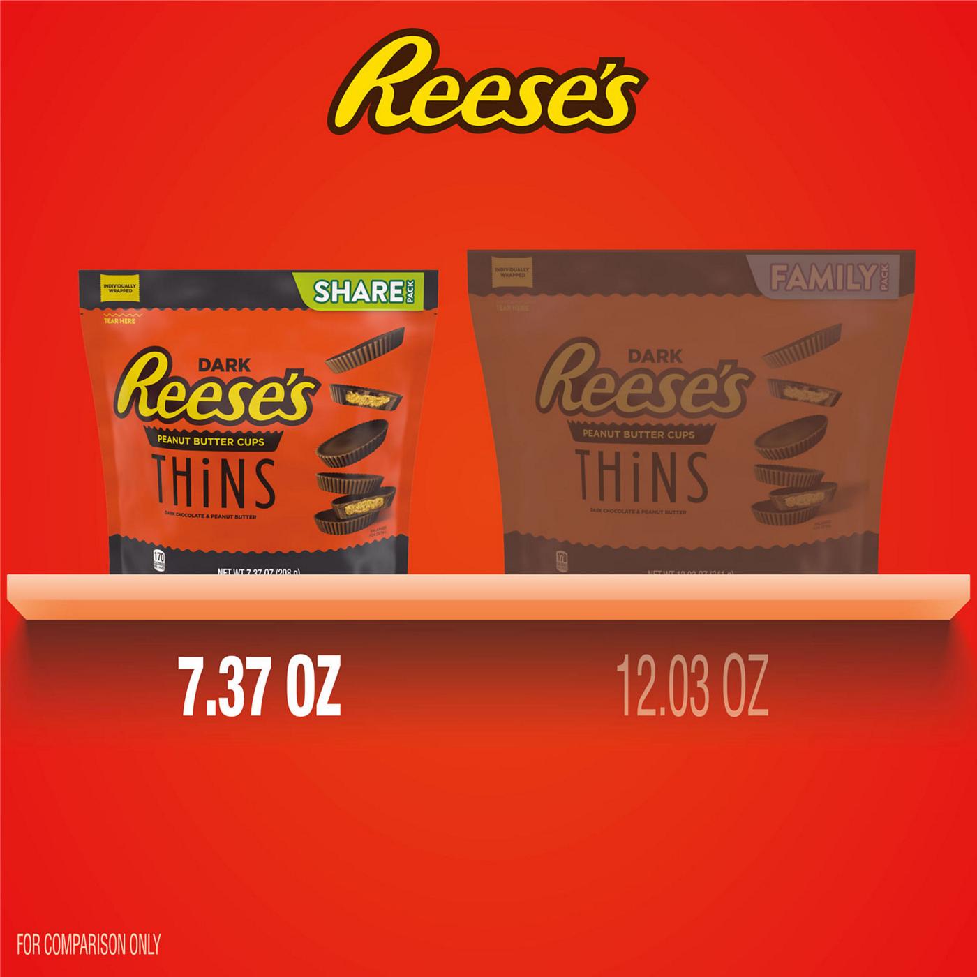 Reese's Thins Dark Chocolate Peanut Butter Cups Candy - Share Pack; image 4 of 7