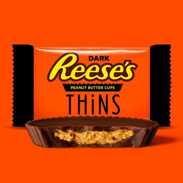 Reese's Thins Dark Chocolate Peanut Butter Cups Candy - Share Pack