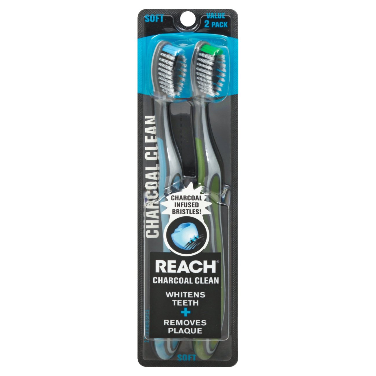 Reach Charcoal Clean Toothbrushes Soft Shop Toothbrushes at HEB
