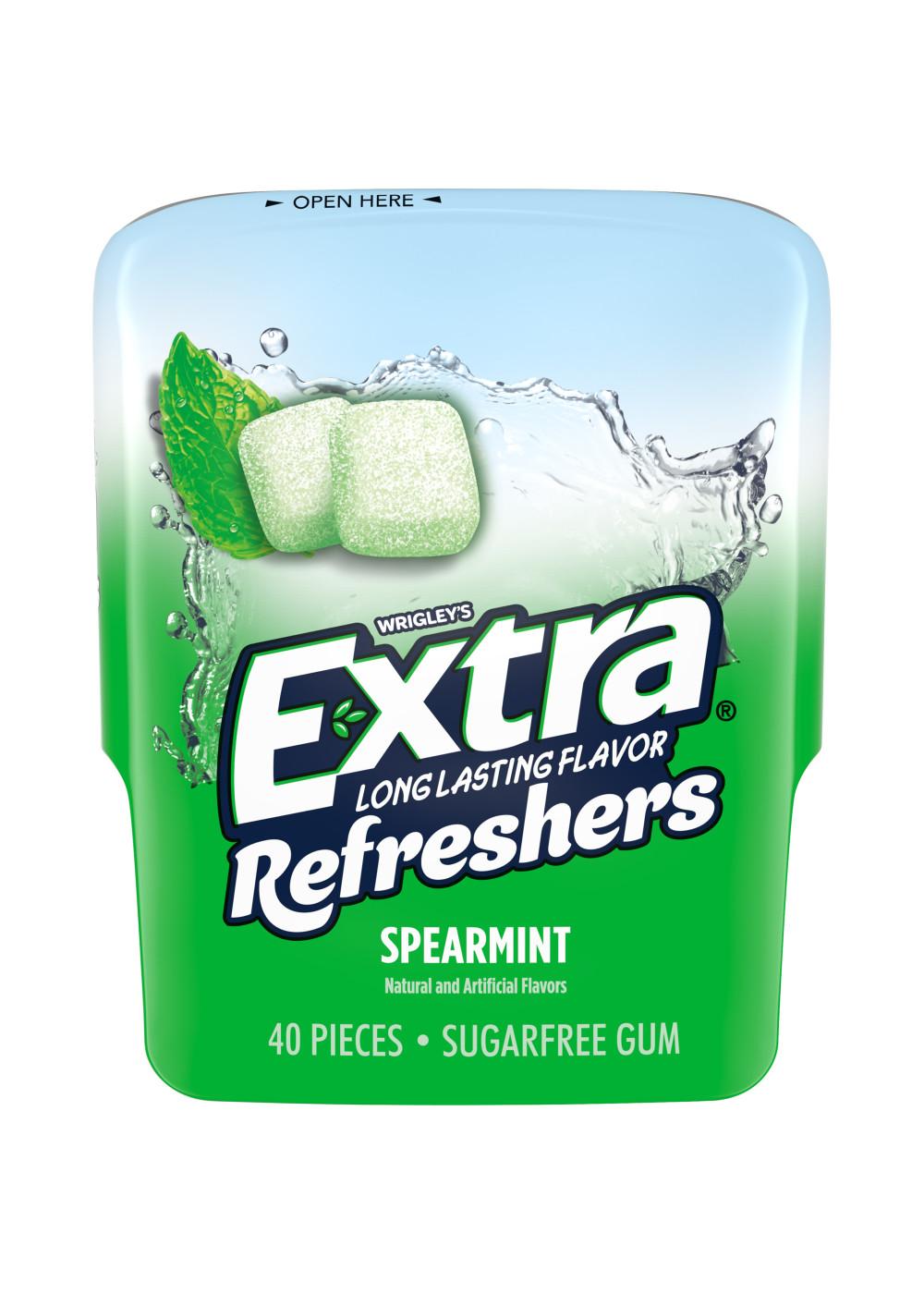 Extra Refreshers Spearmint Sugar Free Chewing Gum; image 1 of 4