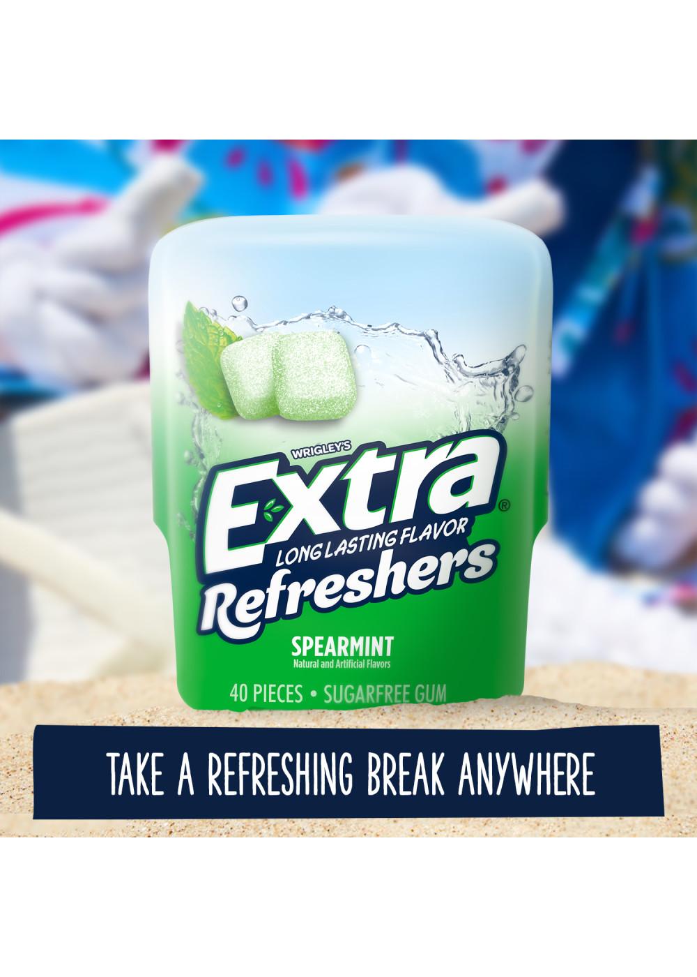 Extra Refreshers Spearmint Sugar Free Chewing Gum; image 4 of 7