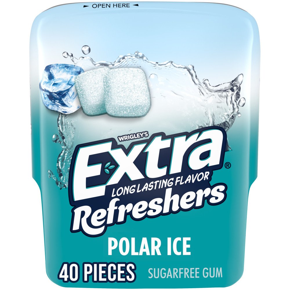 Extra Refreshers Polar Ice Chewing Gum, 40 Pieces Shop Gum & Mints at