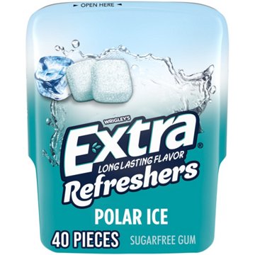 Extra Refreshers Polar Ice Sugar Free Chewing Gum, 40 pc
