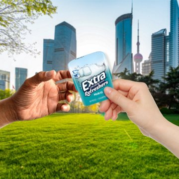 Extra Refreshers Polar Ice Sugar Free Chewing Gum, 40 pc