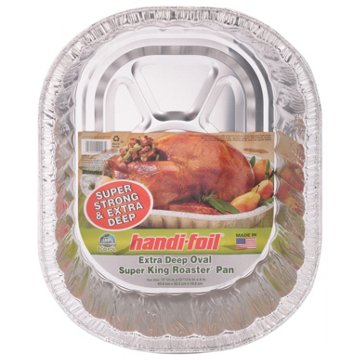 Handi-Foil Extra Deep Oval Super King Roaster Foil Pan, 17.25" x 12.6"