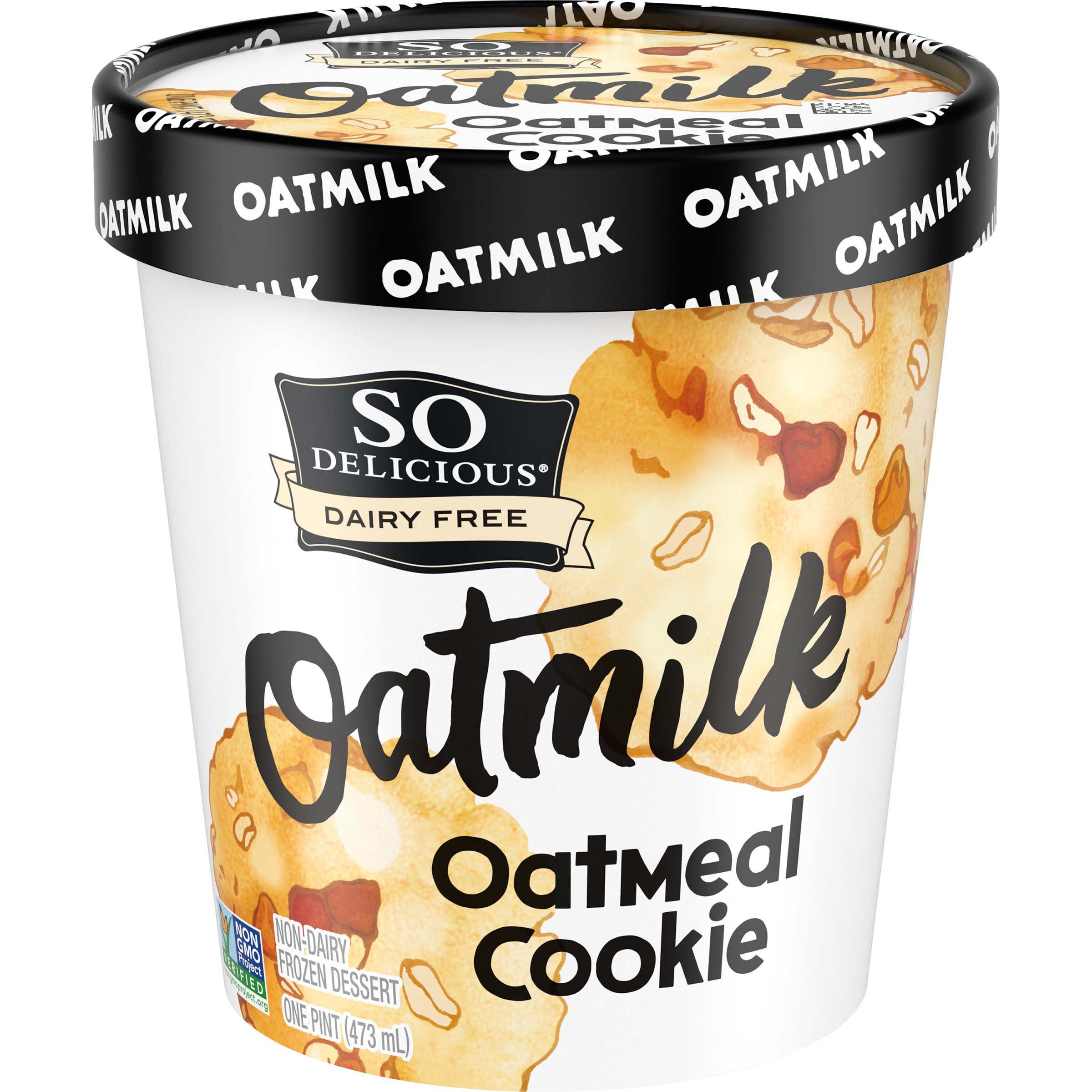 So Delicious Dairy-Free Oatmilk Oatmeal Cookie Non-Dairy Frozen Dessert ...