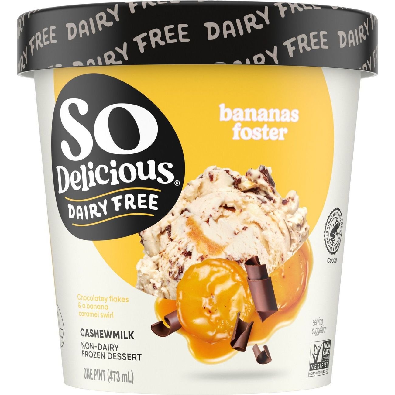 So Delicious DairyFree Chocolate Drizzled Banana Foster Frozen Dessert