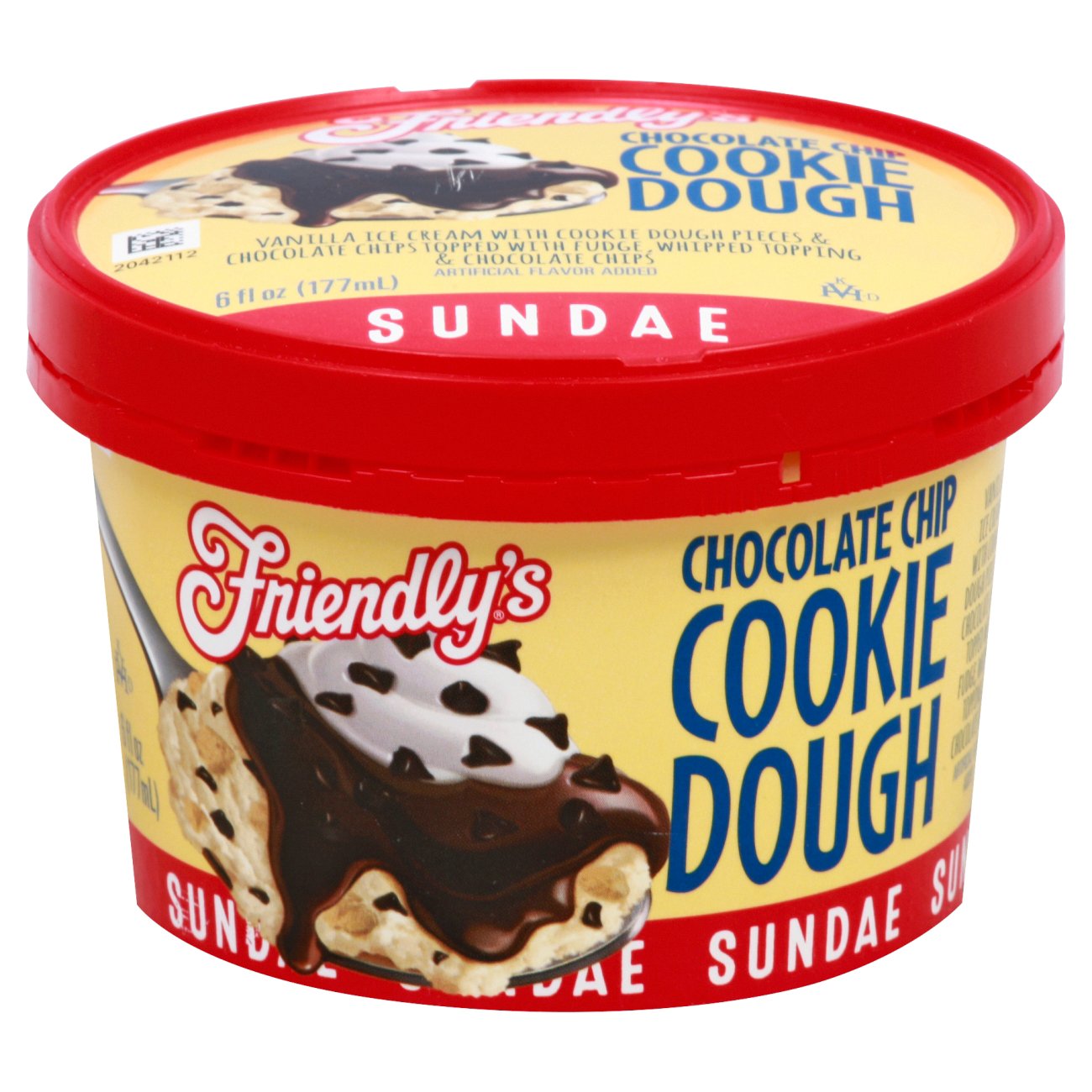 Friendly's Chocolate Chip Cookie Dough Sundae Ice Cream Shop Ice